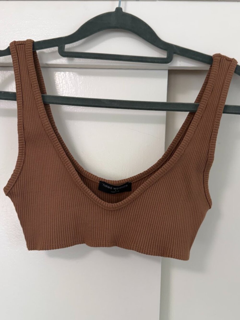 Naked Wardrobe Brown Ribbed Tank